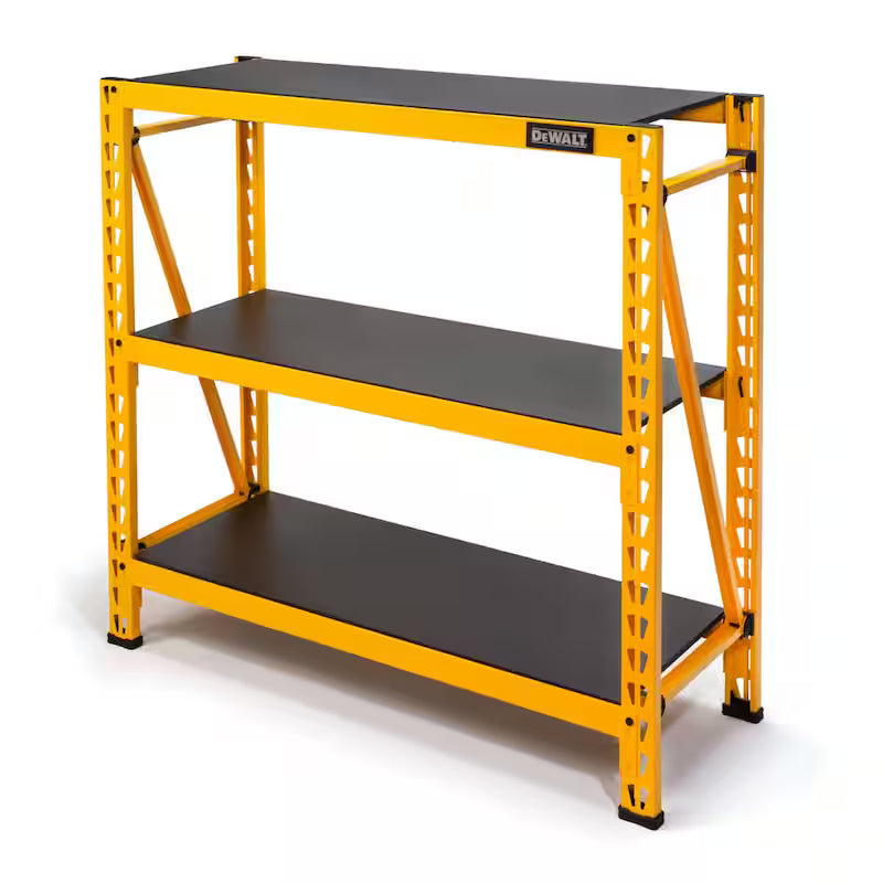 Yellow 3-Tier Steel Storage Shelving Unit S24401