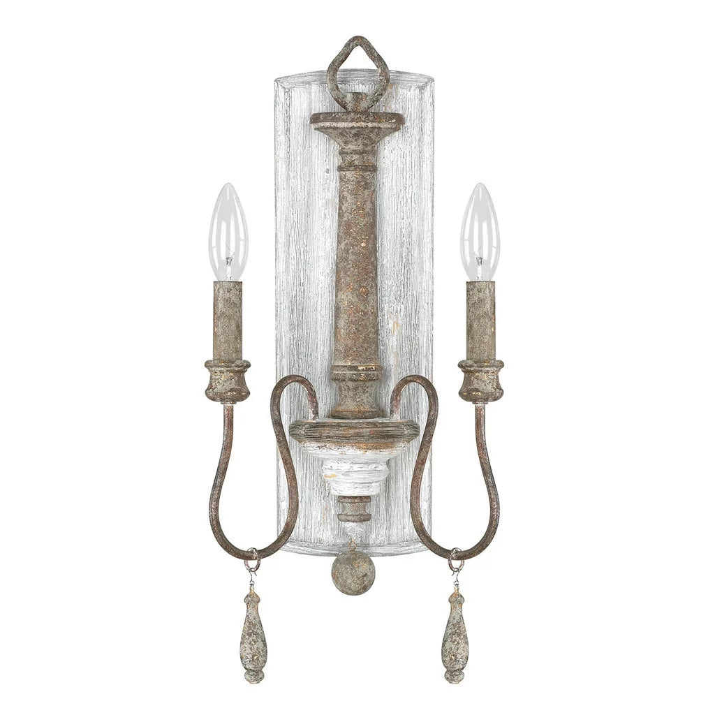 2 Light Wall Sconce 19.5 Inches Tall U575