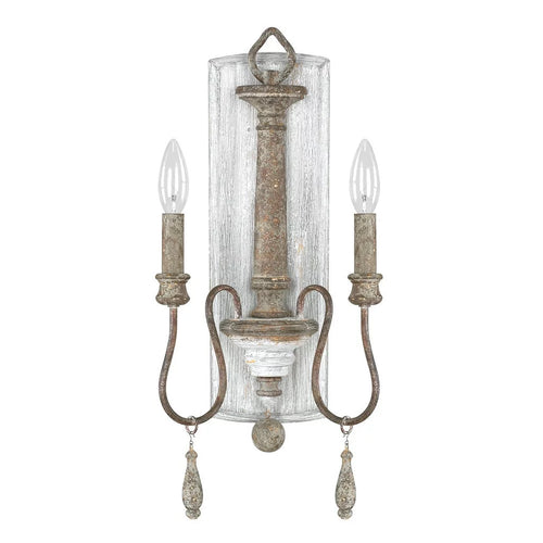2 Light Wall Sconce 19.5 Inches Tall U575
