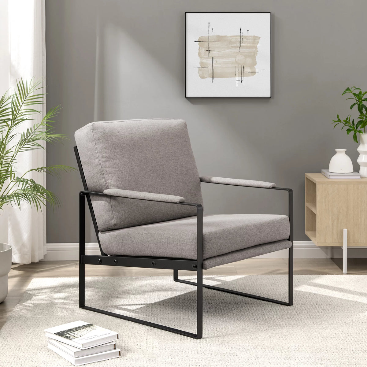 Contemporary Wide Accent Chair Q419422