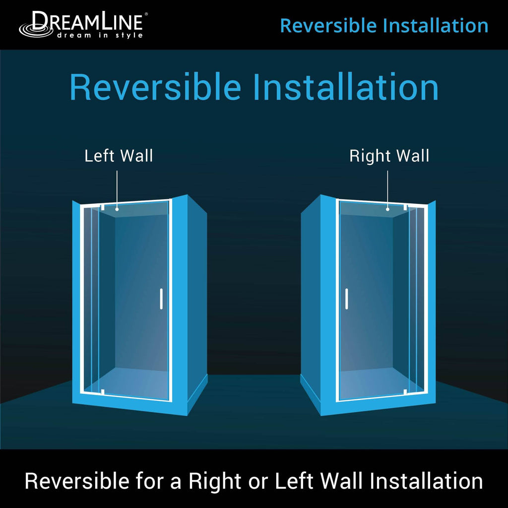 Semi-Frameless Pivot Shower Door in Brushed Nickel R813831