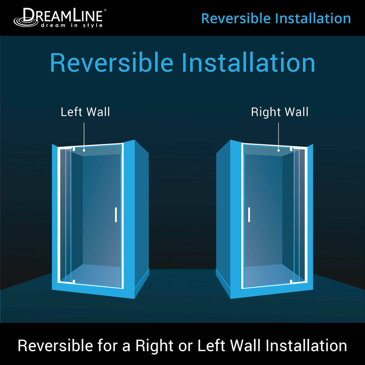Semi-Frameless Pivot Shower Door in Brushed Nickel R813831