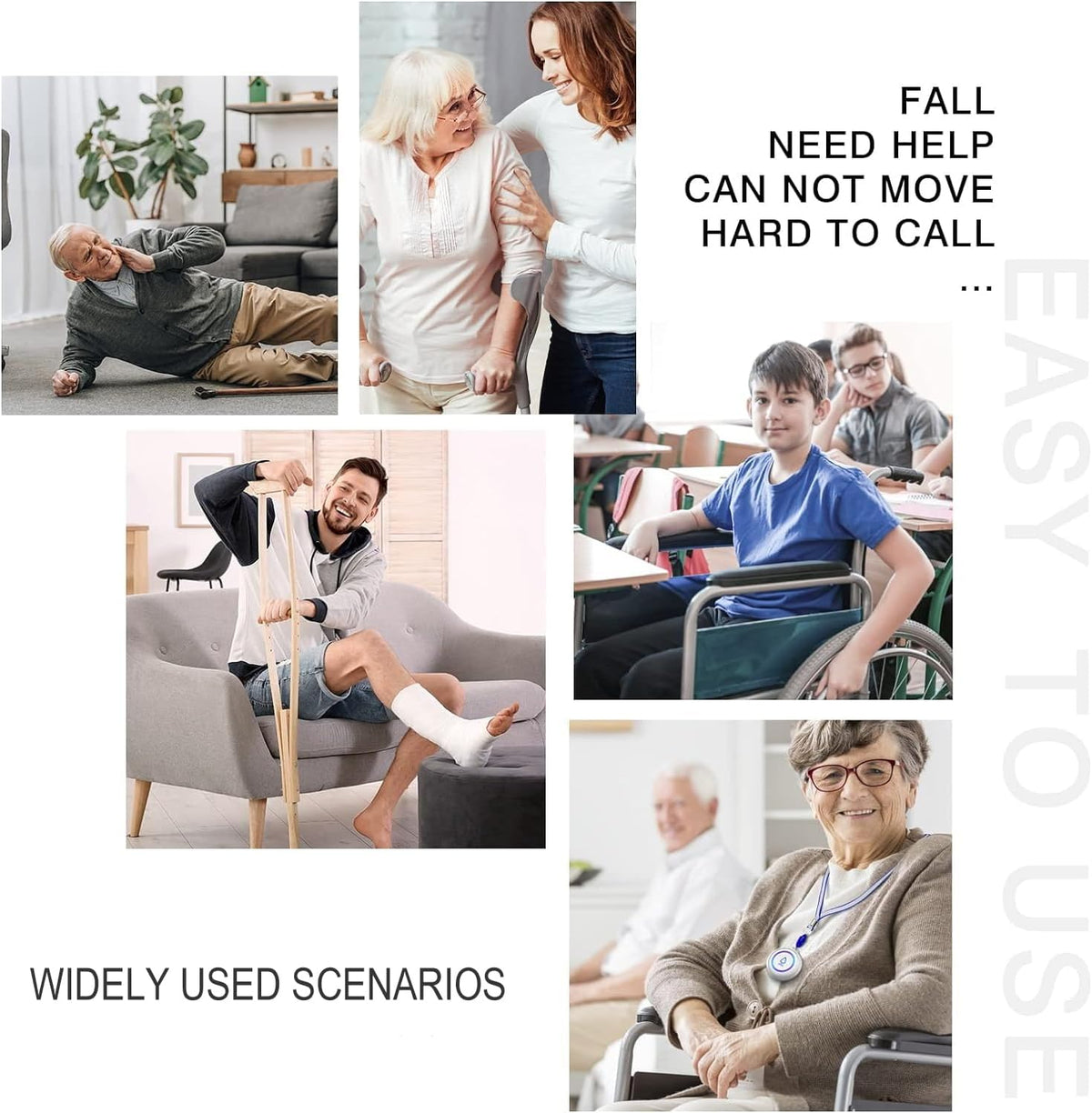 Medical Alert System with 3 Call Buttons and 3 Receivers A3238
