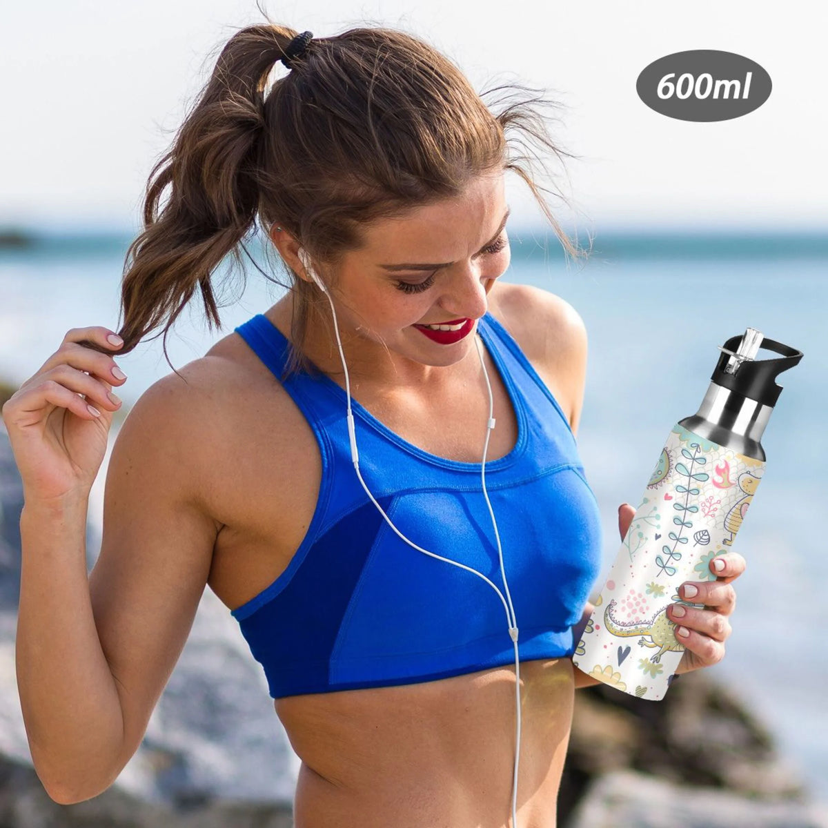 Stainless Steel Insulated Water Bottle with Straw Lid J937