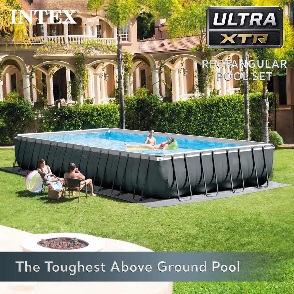 32' x 16' x 52 Rectangular Frame Swimming Pool with Pump L192192