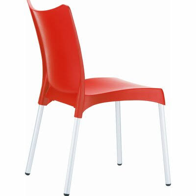 Red Stacking Patio Dining Side Chair C4783