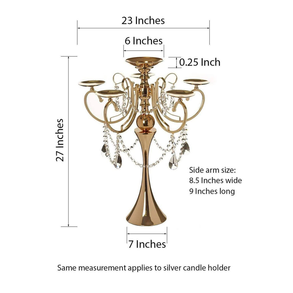 Gold Metal Candle Holder Candelabra Q70201