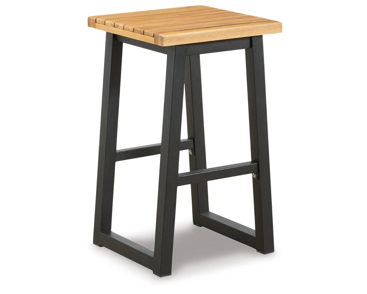 Outdoor Dining Table Set (Set of 3) Brown/Black Q797