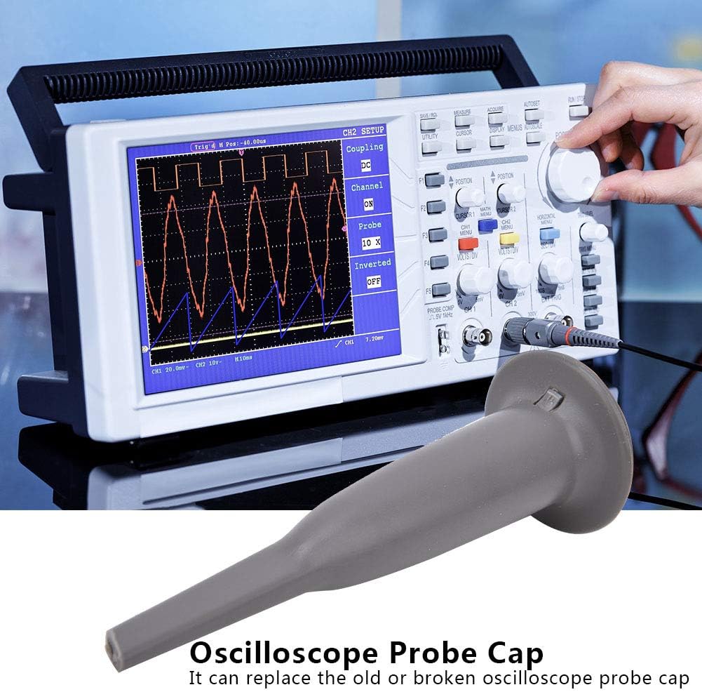 2Pcs Universal Protective Oscilloscope Probe Cap with Hook, Gray I67755