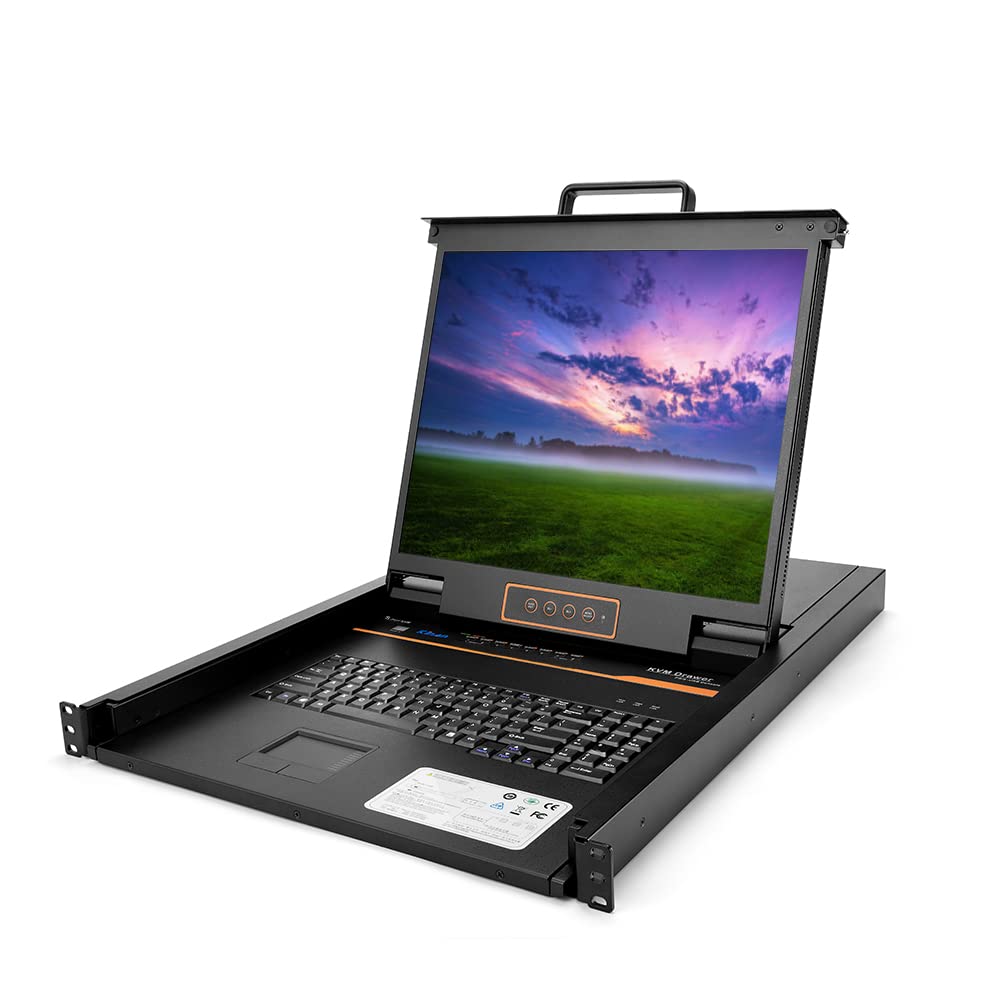 19" LCD Rack Mount KVM Console with Keyboard and Touchpad, 1U, 1280×1024@60Hz Z47308