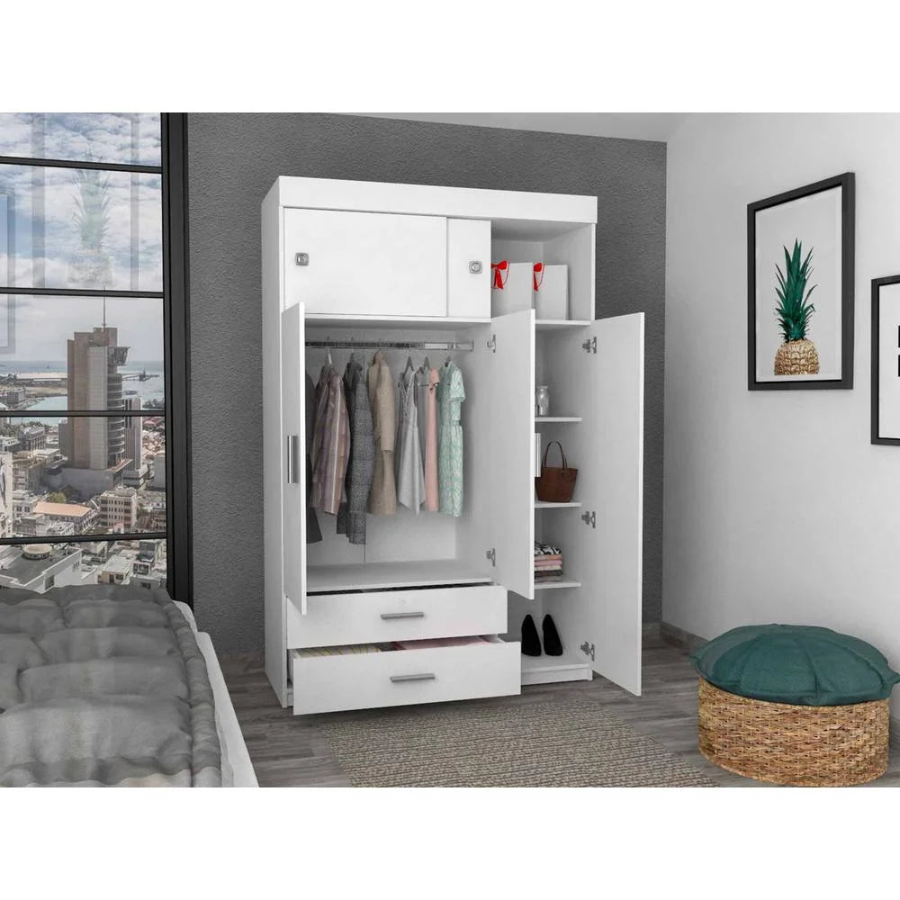 Modern White Wood Bedroom Armoire K447253