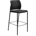 Black Vinyl Cafe Stool F550