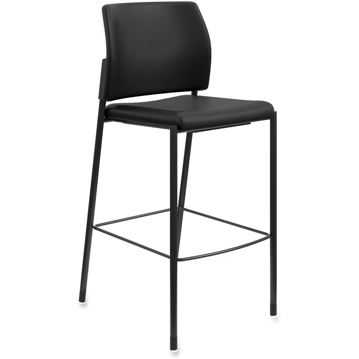 Black Vinyl Cafe Stool F550