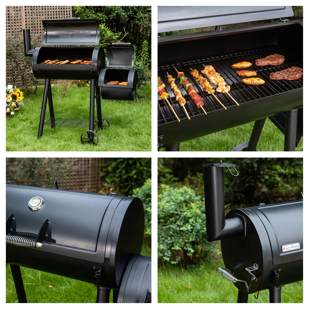 28'' Charcoal Grill with Offset Smoker S937226
