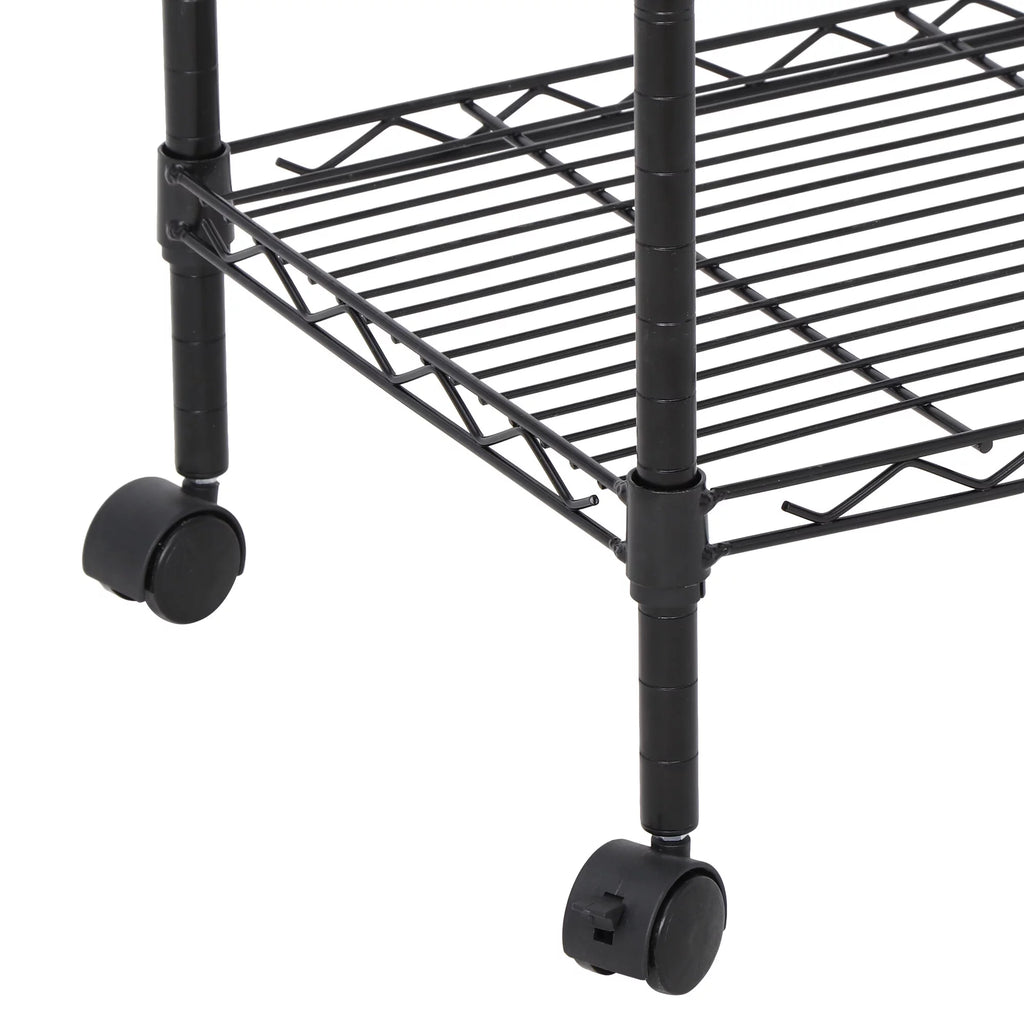 Rolling Kitchen Cart Black I555