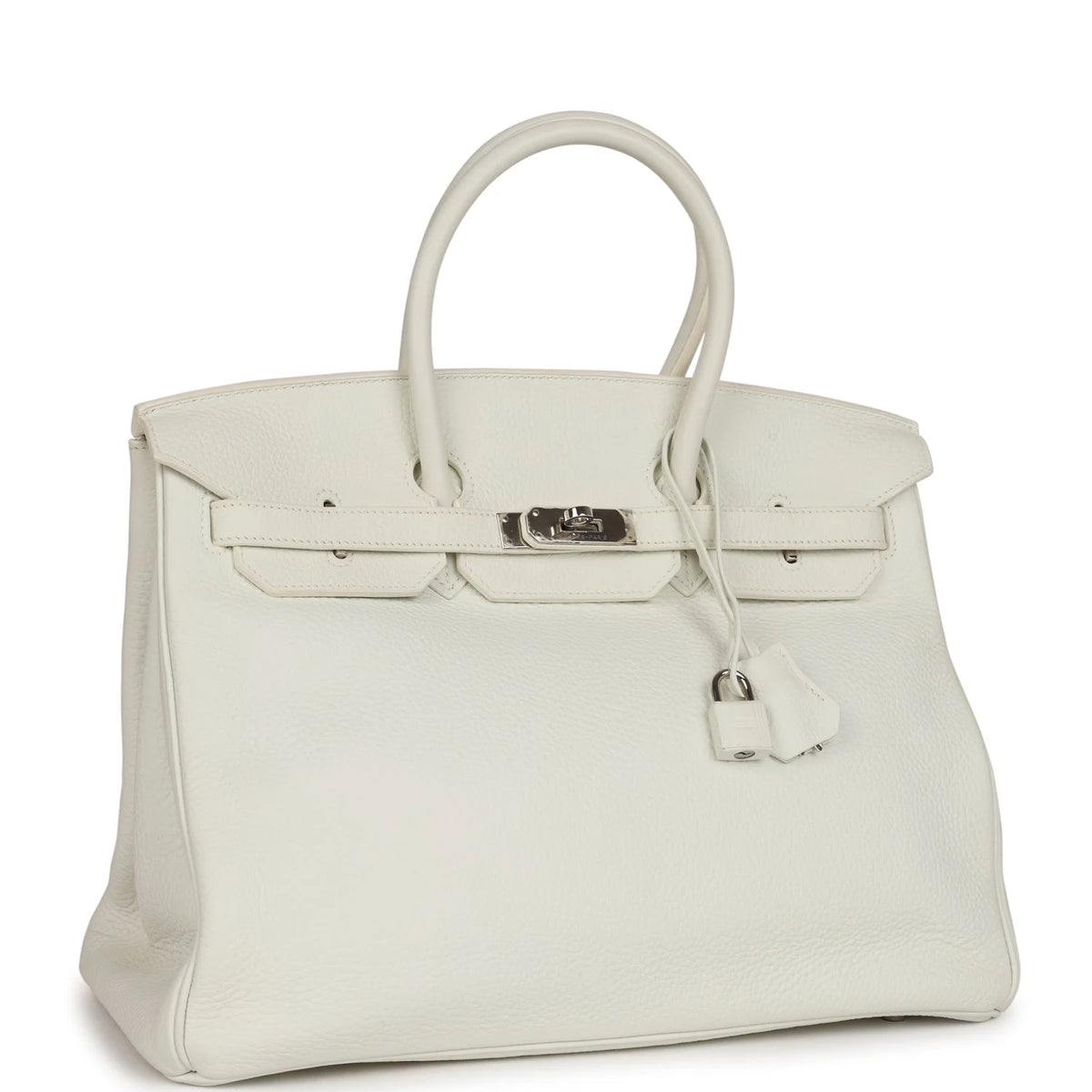 White Togo Leather Handbag T9175