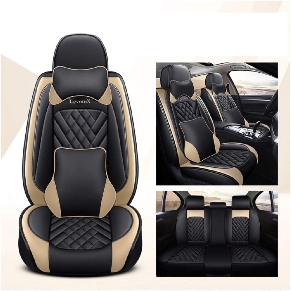 5 Seats Full Set Car Seat Covers (L-Red) W4034