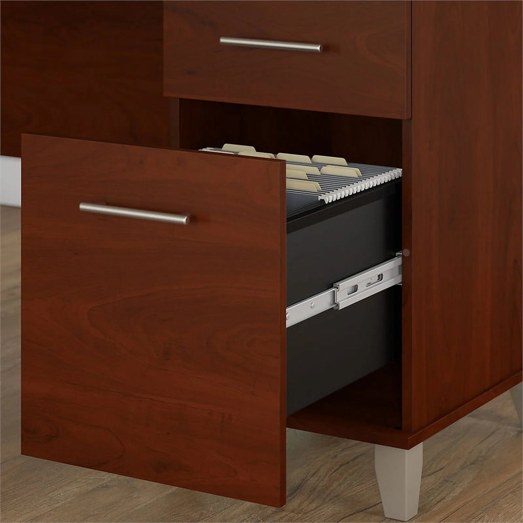 72W L Desk with Hutch & Bookcase A40846