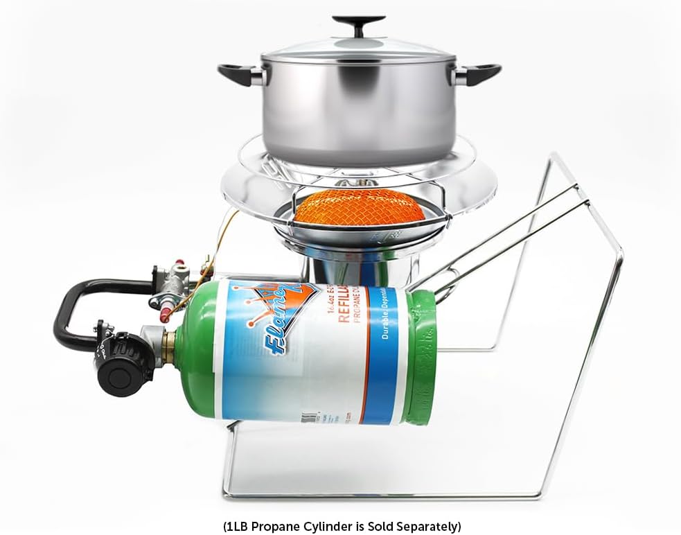 Portable Propane Heater Cooker 15,000 BTU Silver I51072