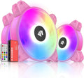 120mm ARGB Case Fans with Controller 3 Pack Pink N627088
