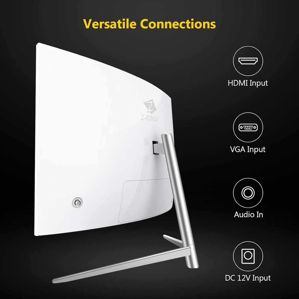 27-inch Curved Gaming Monitor, Full HD 1080P LED, 75Hz Refresh Rate, Built-in Speakers, VGA+HDMI I57918