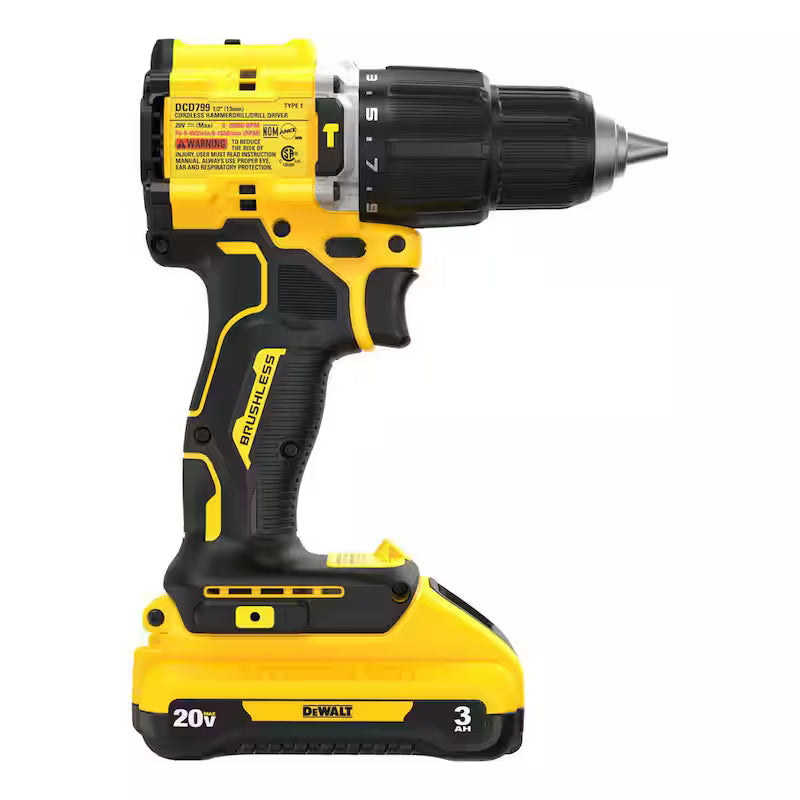 20-Volt Lithium-Ion Cordless 1/2 in. Compact Hammer Drill with Battery, Charger and Bag V9672