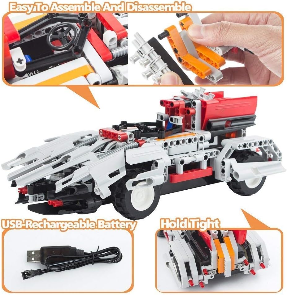 STEM Remote Control Building Kits 2-in-1 Racing Car (326pcs) Bundle with 2-in-1 RC Car Kits (443pcs) Y187