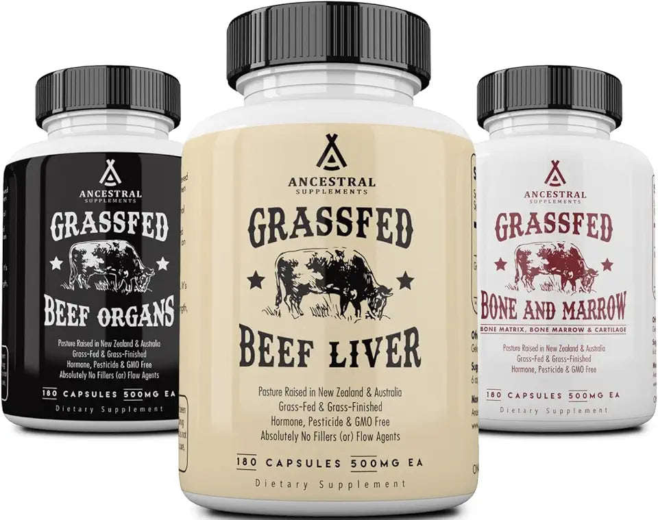 Grass Fed Beef Liver Organ Bone and Marrow Capsules G221599