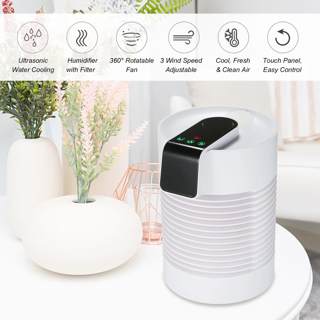 Touch Control 360-degree Rotatable Personal Air Cooler Humidifier Z561