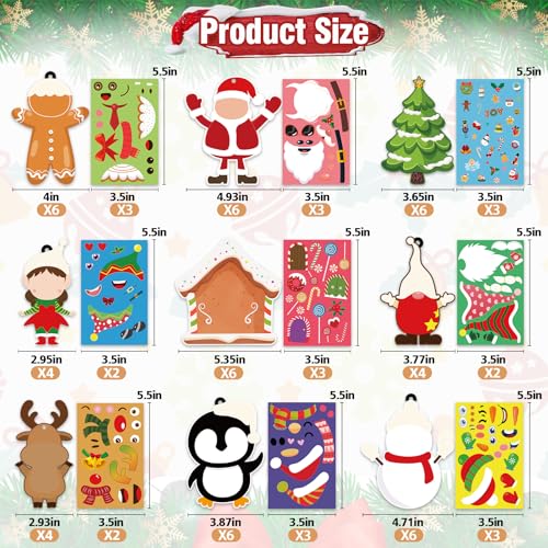 36 Pack Christmas Ornament Craft Kit D654