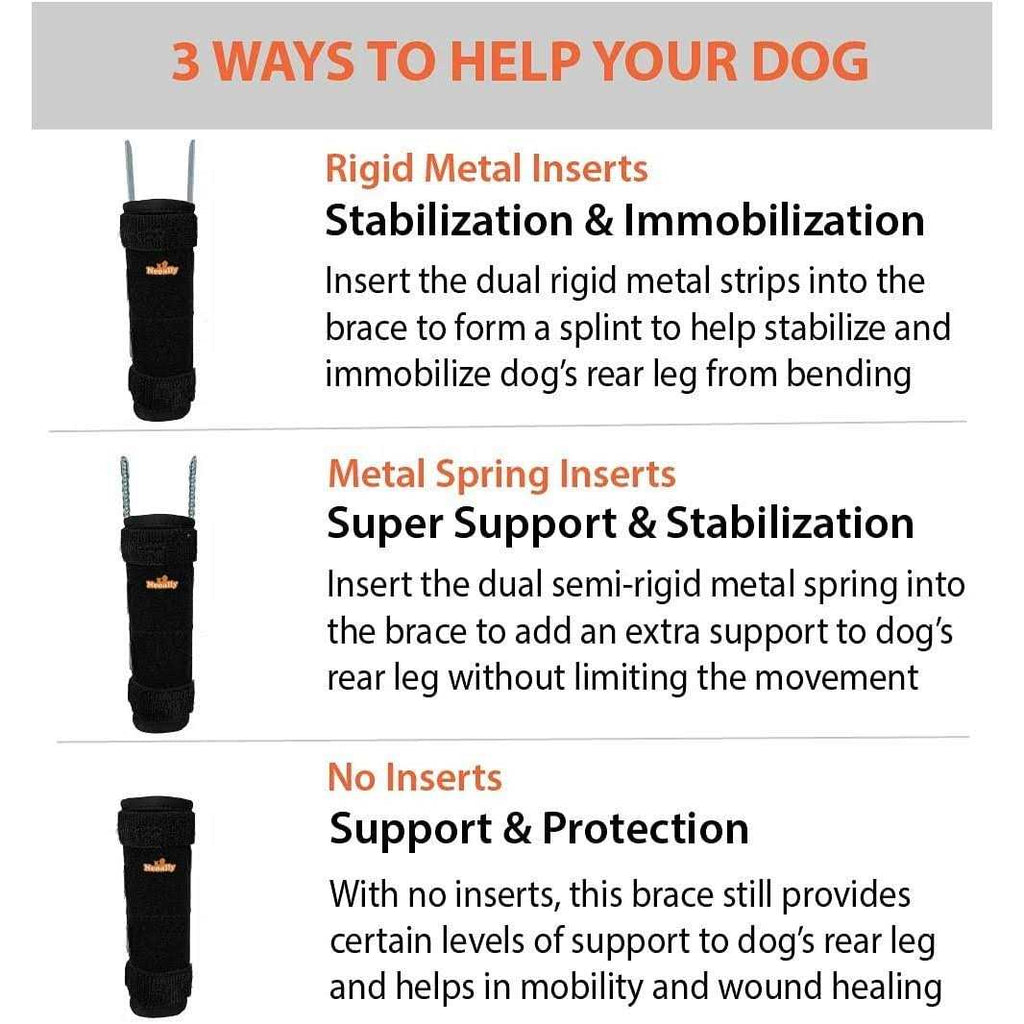 3-in-1 Long Rear Leg Support Dog Splint Braces X835