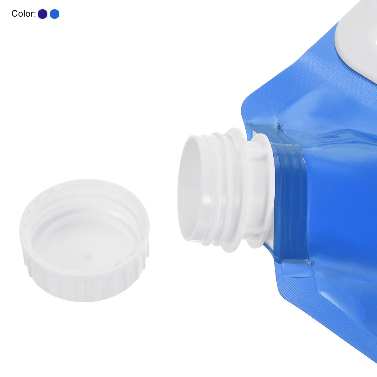 6 Pack Blue & Light Blue Collapsible Water Container Jug W624
