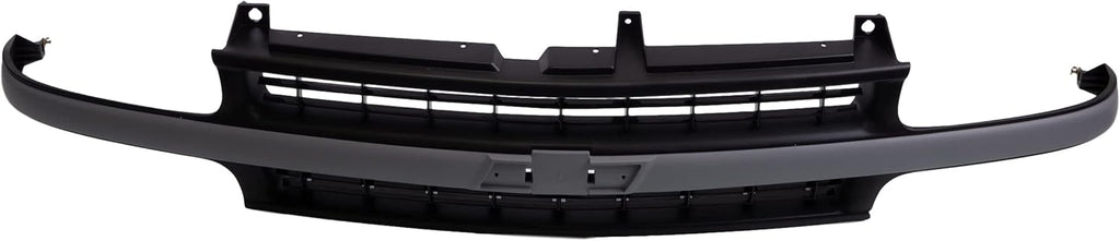Front Grille Grill With Argent Silver Center Cross Bar Black Insert Shell O836249