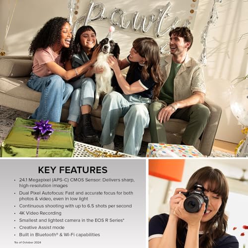 Mirrorless Camera with 24.1 Megapixel CMOS Sensor, 4K Video, Black N962954