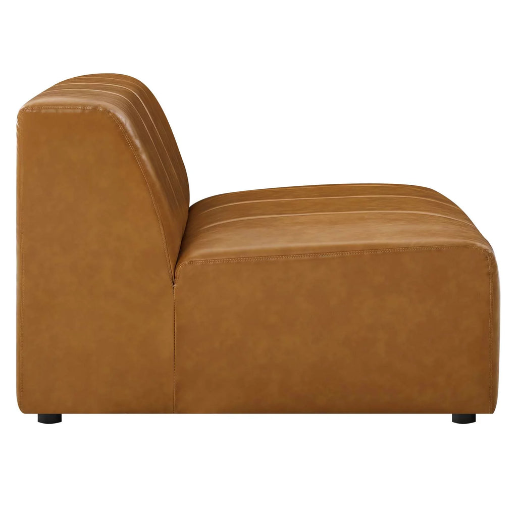 Vegan Leather 4-Piece Sectional Sofa Y32969