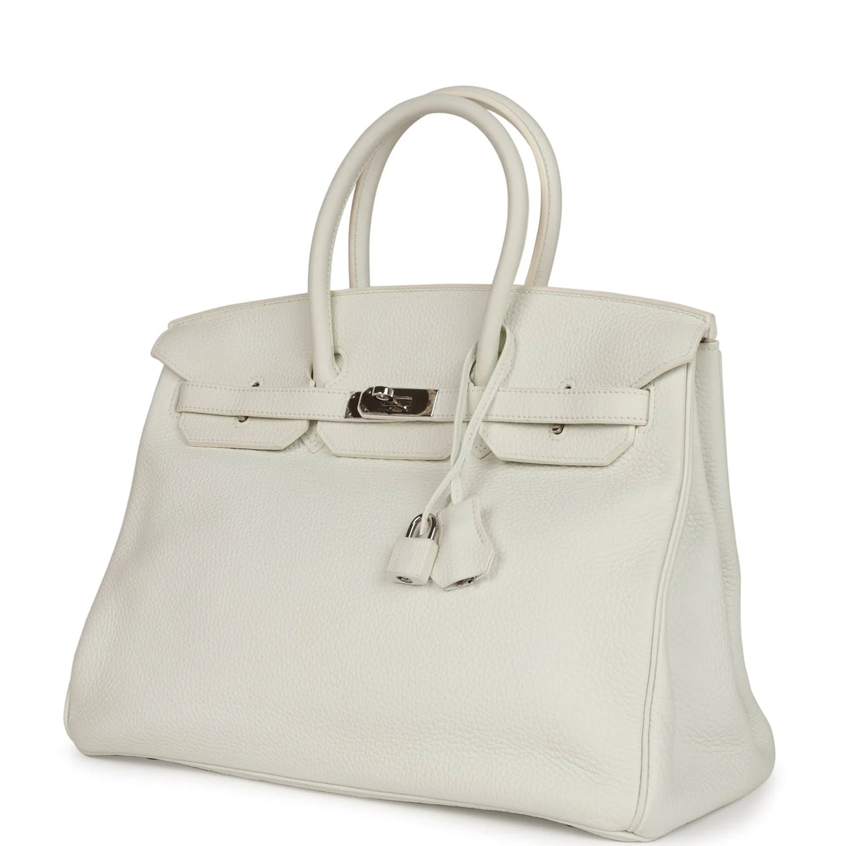 White Togo Leather Handbag T9175