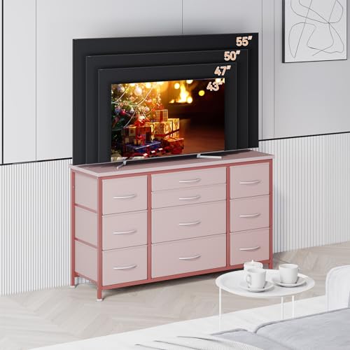 Black 10 Drawer Dresser with Power Outlet O82968