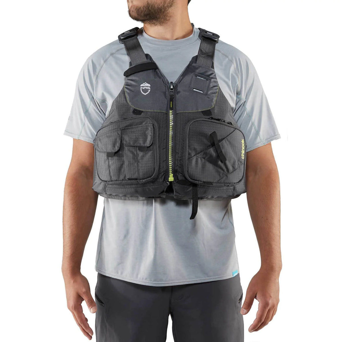 Charcoal Large/XL Fishing Kayak Lifejacket S198