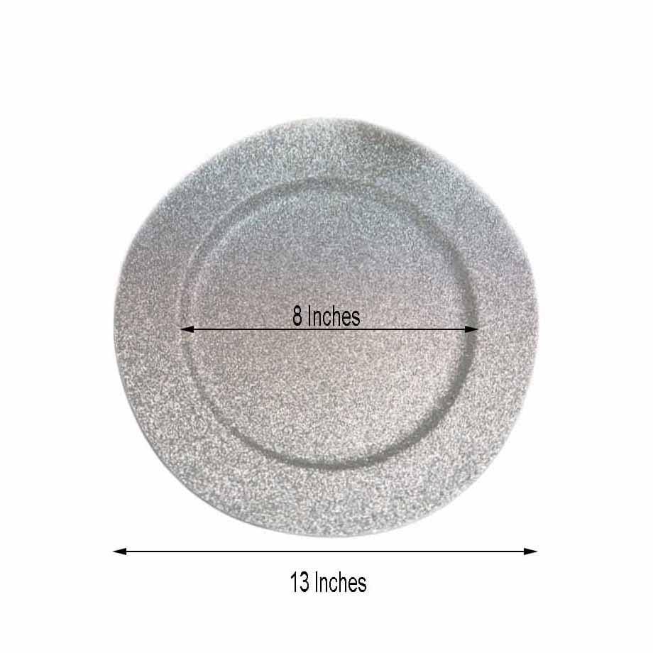 24 Pcs Silver Round Charger Plates M779