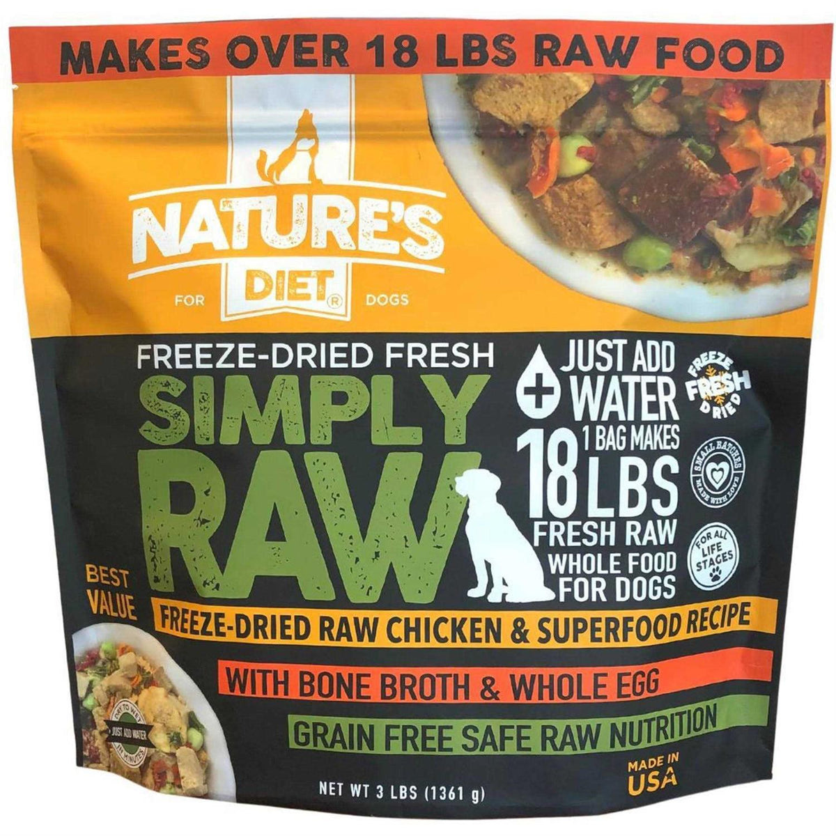 Freeze-Dried Raw Whole Food Meal 18 Lbs G28766