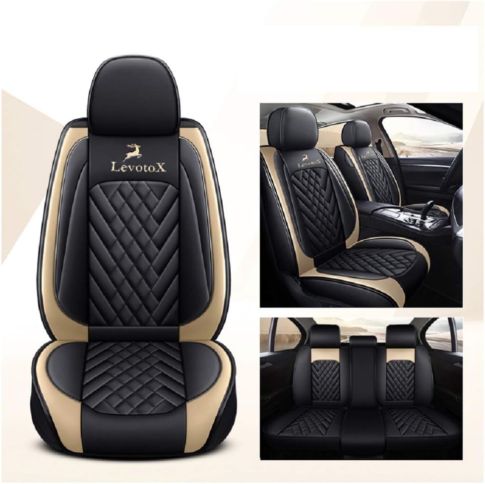 5 Seats Full Set Car Seat Covers (L-Red) W4034