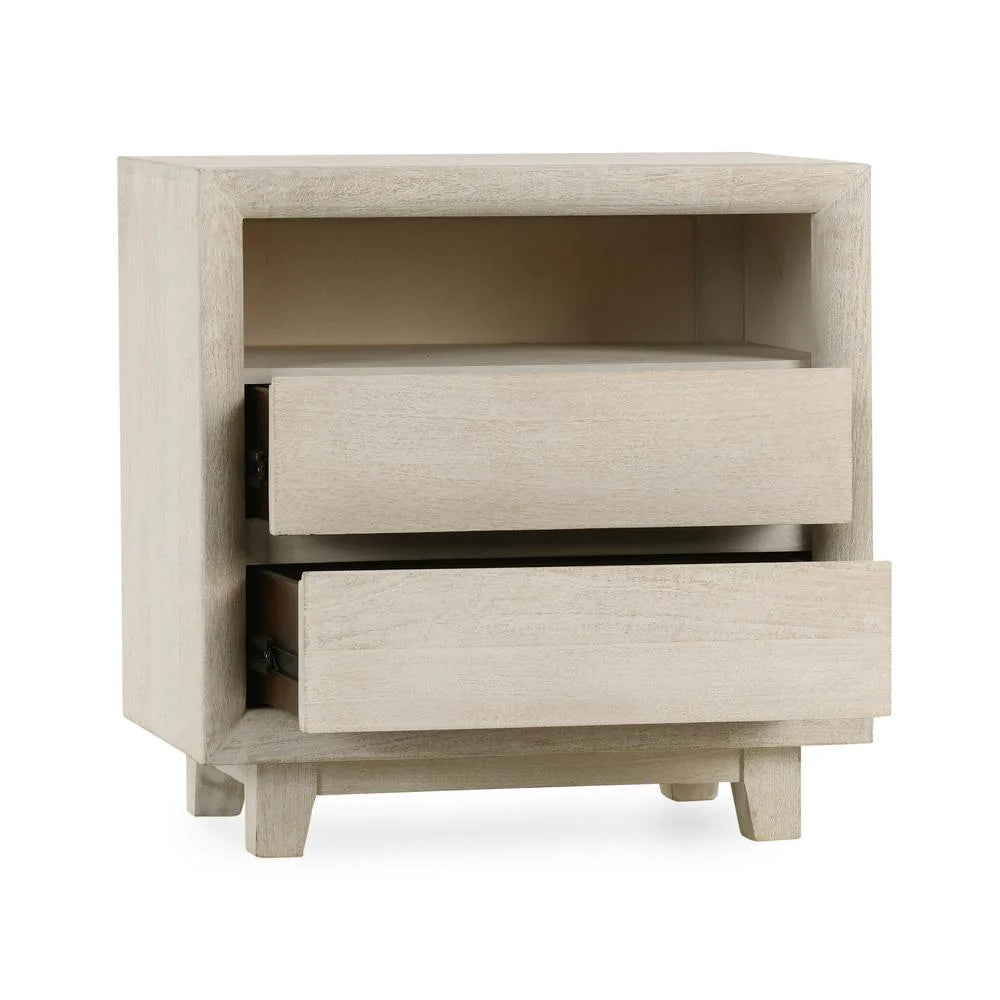 Two-Drawer Mango Wood Nightstand K7982