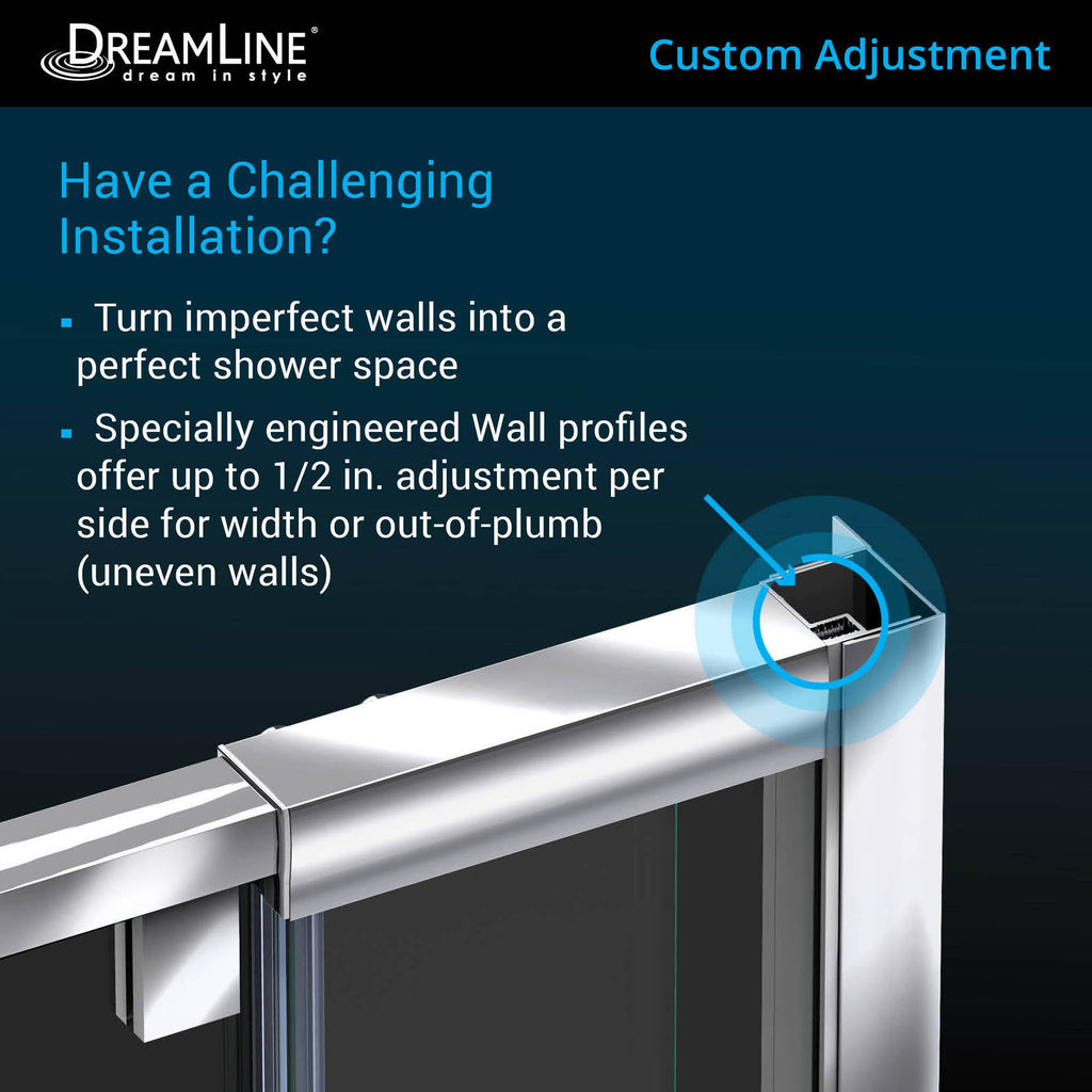 Semi-Frameless Pivot Shower Door in Brushed Nickel R813831