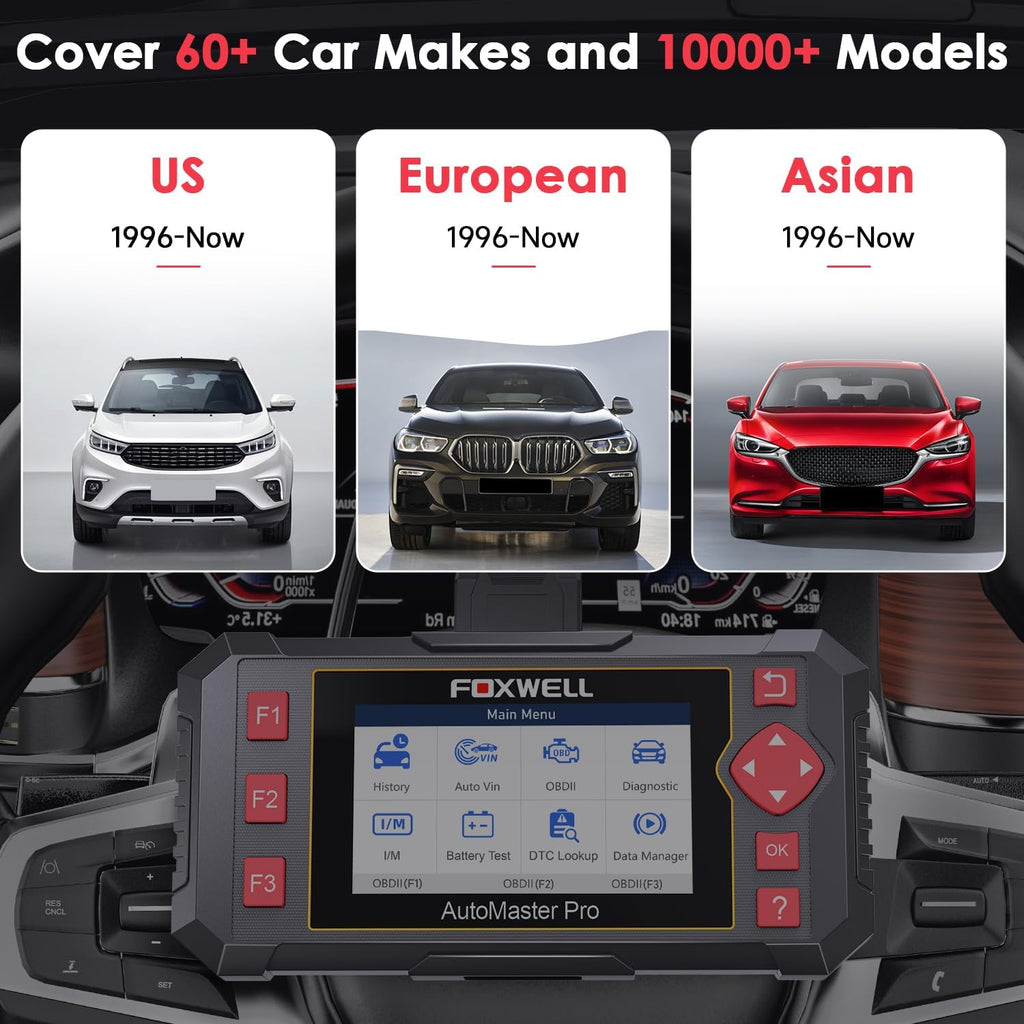 OBD2 Scanner ABS SRS Code Reader Car Diagnostic Tool with Battery Test M67704