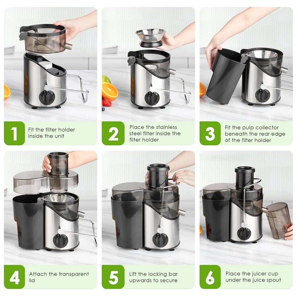 Juicer Extractor 3 Speeds Stainless Steel BPA Free I98210