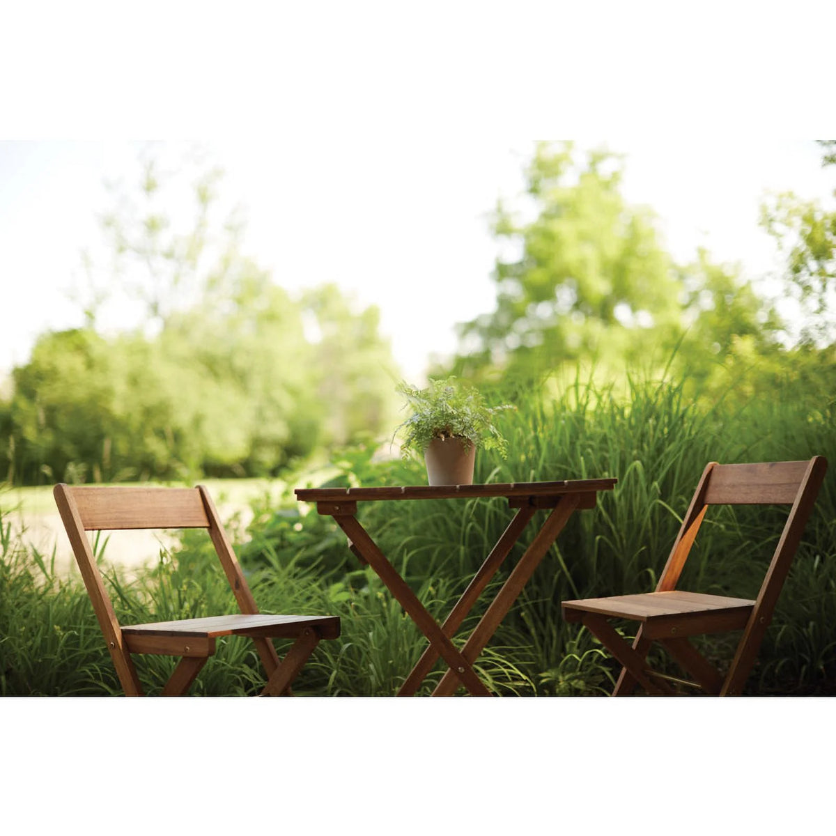 Brown Wood 3 pc Bistro Set M1755