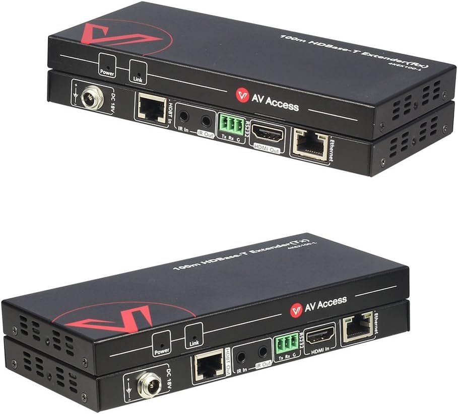 HDBaseT HDMI Extender Over Single Cat6a/7, 4K@60Hz 330ft/100m, PoE IR RS232 HDCP2.2, HDR, Dolby Atmos & DTS:X, CEC, HDMI Balun R9741