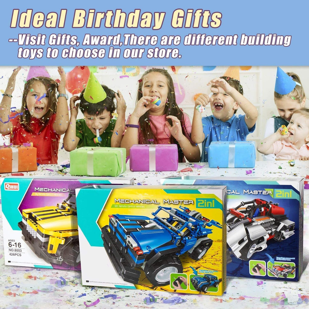 STEM Remote Control Building Kits 2-in-1 Racing Car (326pcs) Bundle with 2-in-1 RC Car Kits (443pcs) Y187