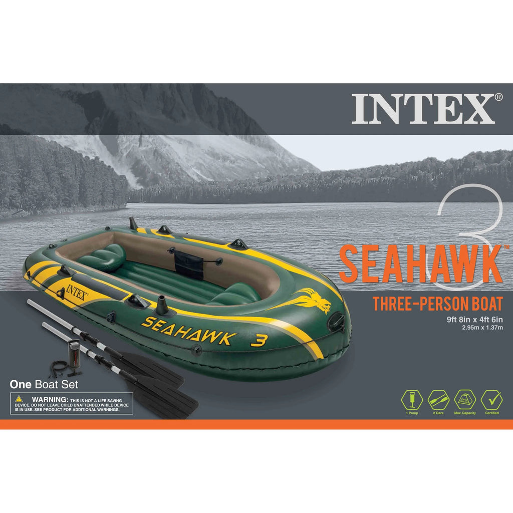 3 Person Inflatable Boat Set with Oars & Pump (2 Pack) E8614
