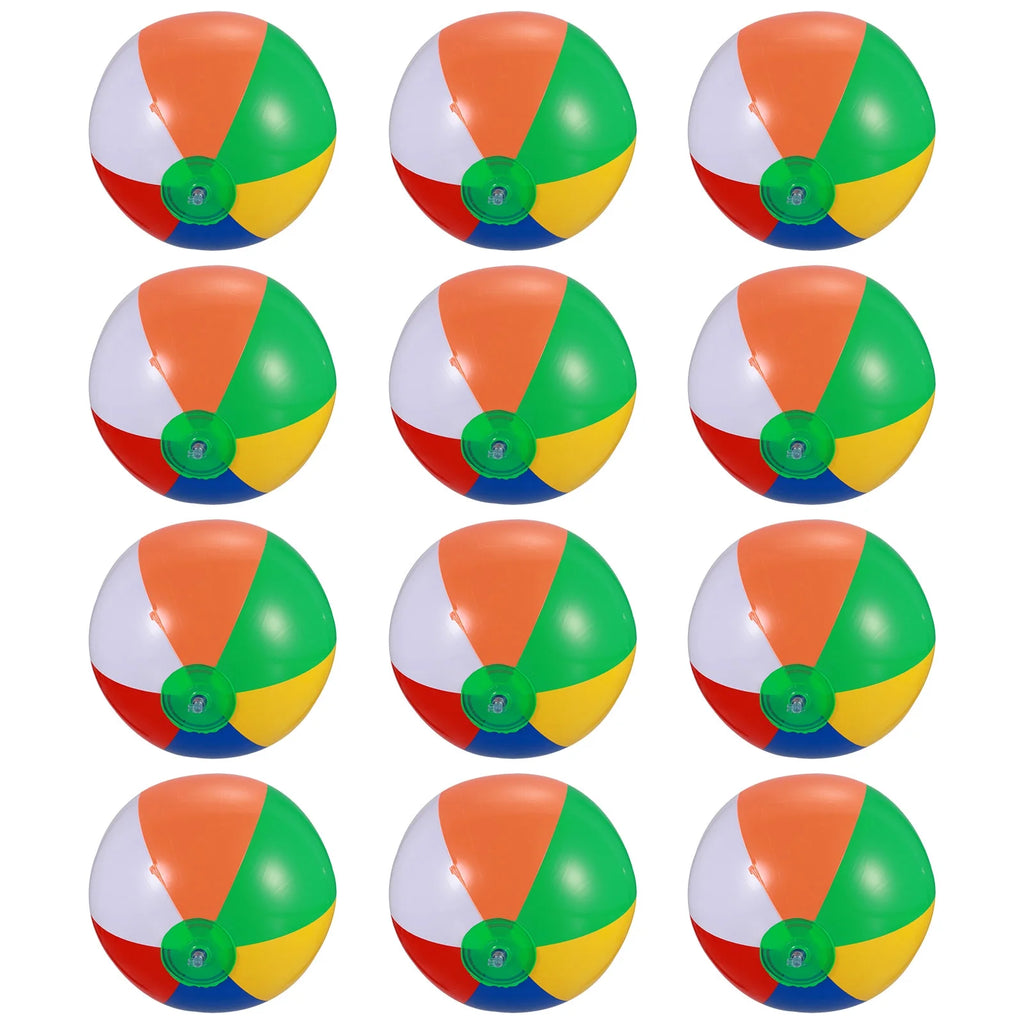 12 Pcs Inflatable Beach Balls Pool Toys Q3963